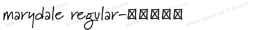 marydale regular字体转换